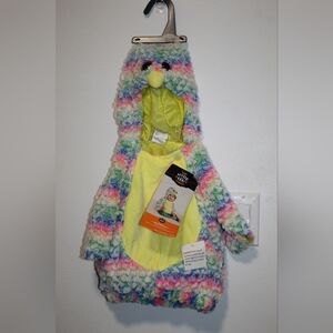 Colorful  Ostrich Plush Hooded Suit